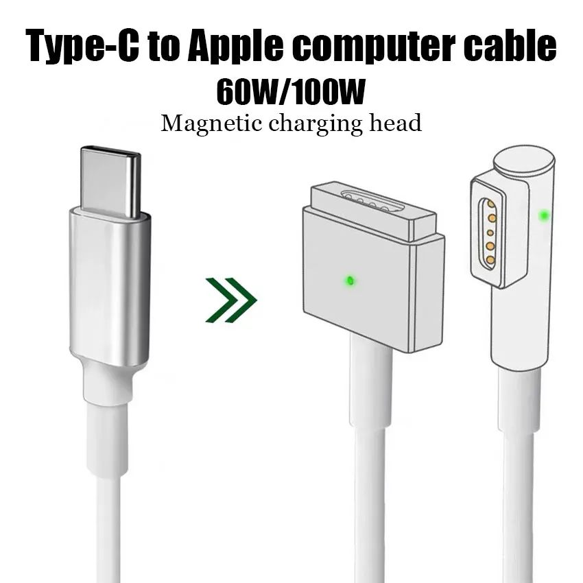 

Magnetic For usb c to magsafe1/2 Charging cable PD charger for Apple MacBook Air Power adapter cable