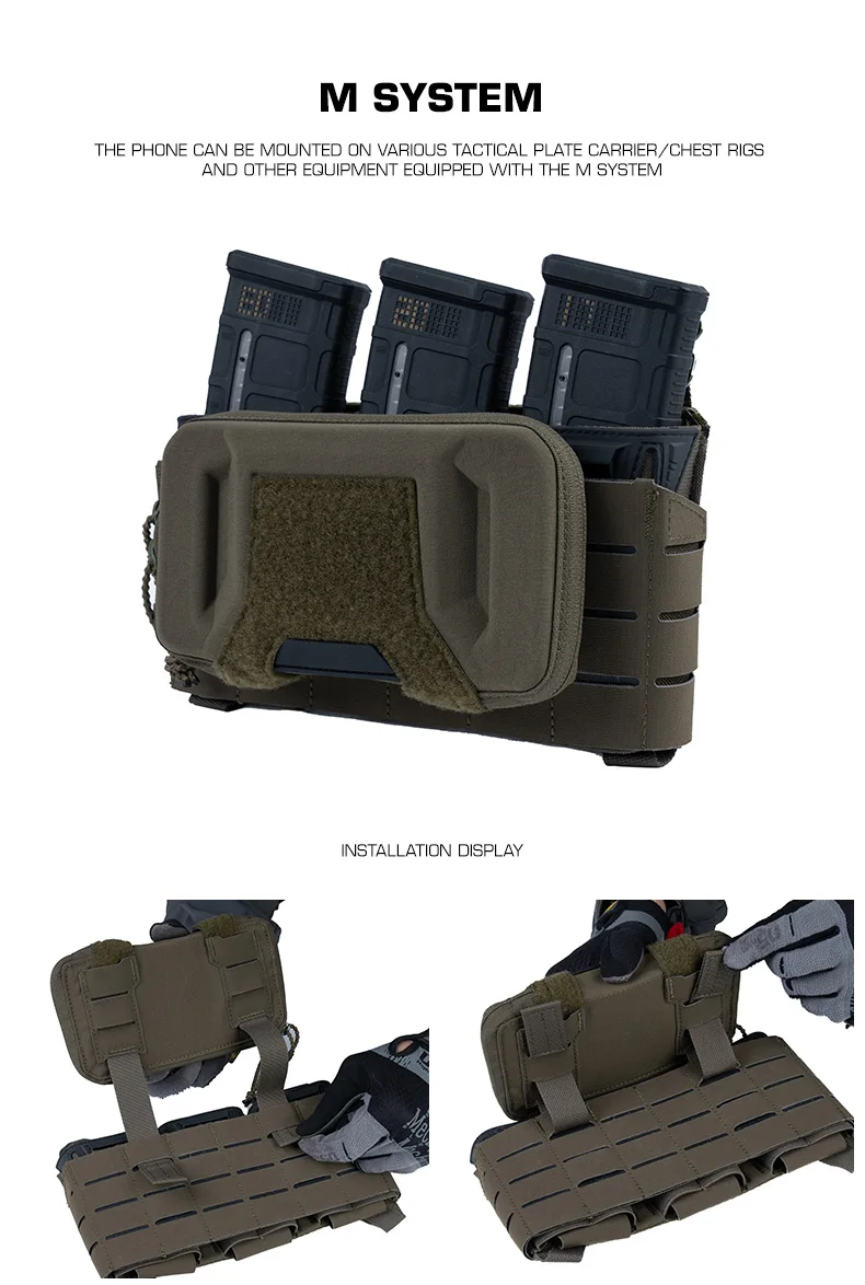 K-Type EUD/Handytasche Molle-Hülle Universelle Outdoor-Sport-Handy-Navigationsboard-Halterung Jagdwesten-Zubehör – Detail 8