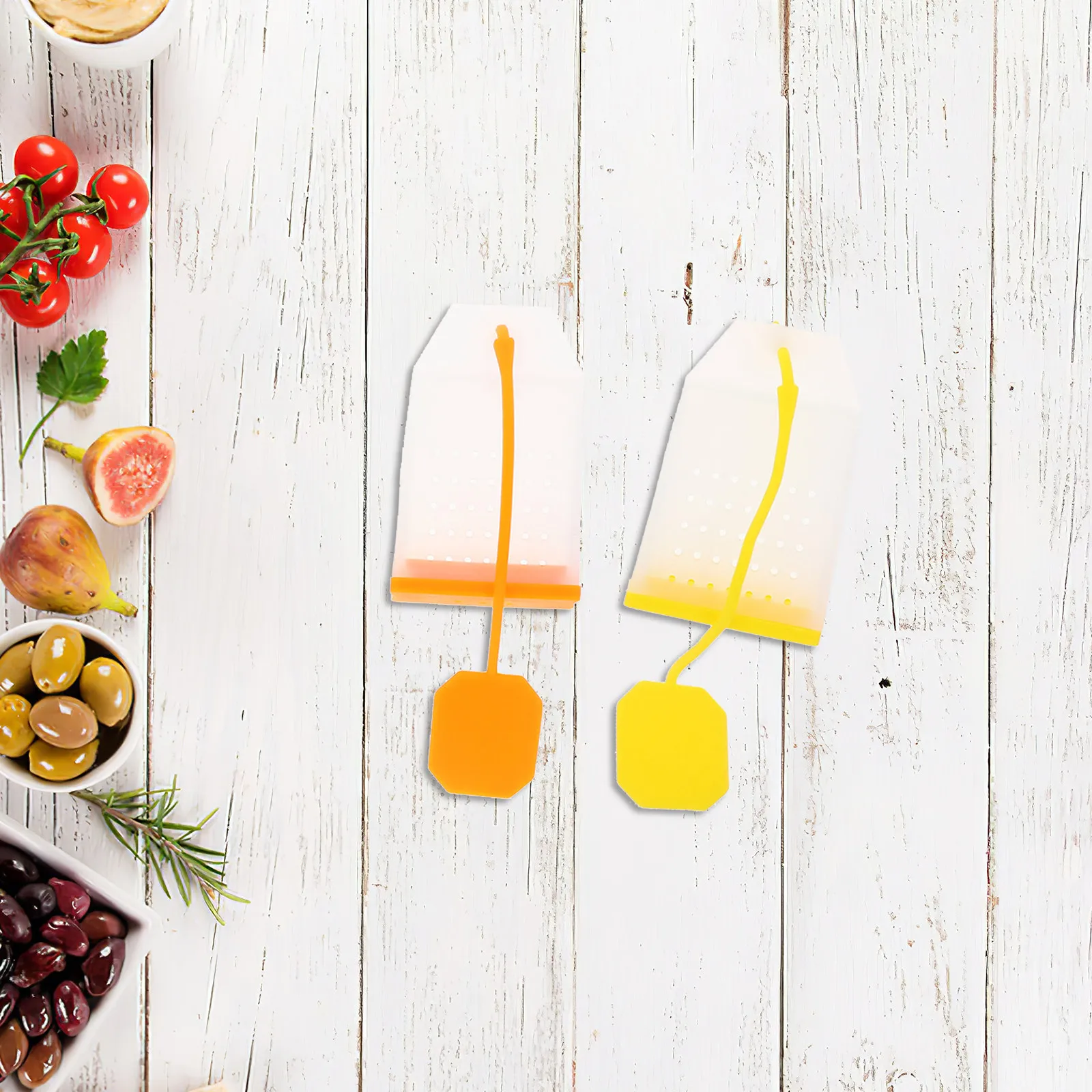 4 Pcs Loose Leaf Tea Holder Infuser Reusable Bags for Silicone Squeezer Portable Cute