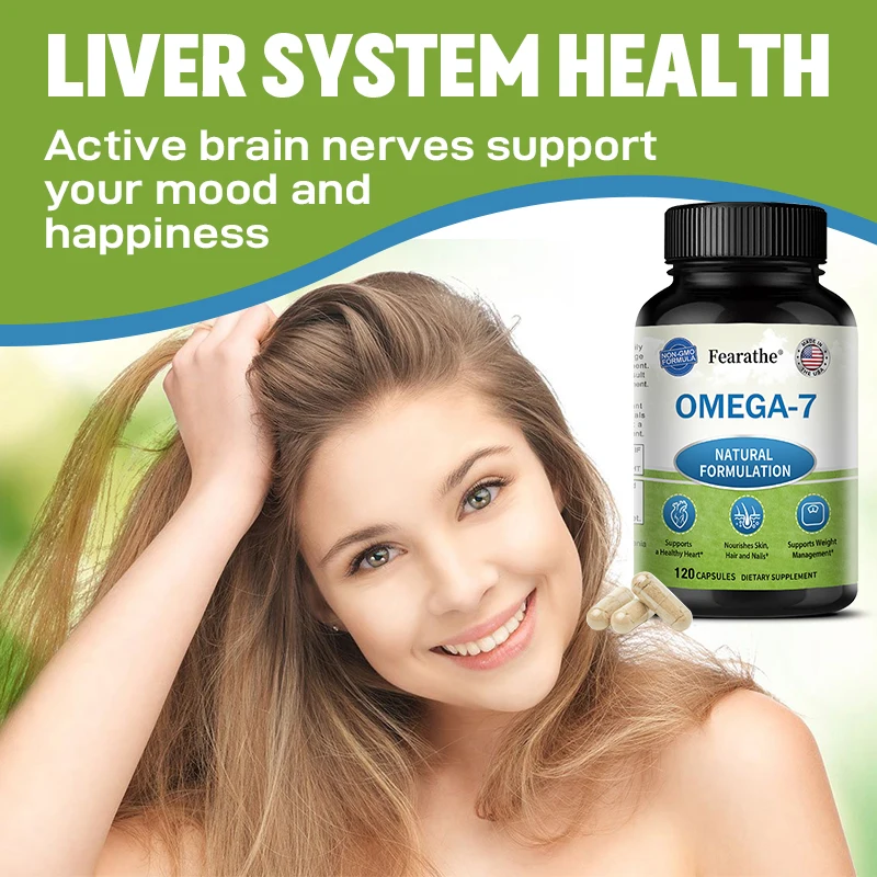 

Organic Omega-7 Sea Buckthorn Seed Oil Capsule for Heart, Immune Support, and Intestinal Health, Healthy Skin, Hair and Nails