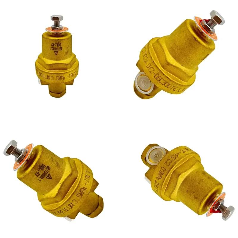 1/4" Threaded Copper Alloy Pressure Regulating Valve Adjustable Water Regulator Valve with Pressure Gauge