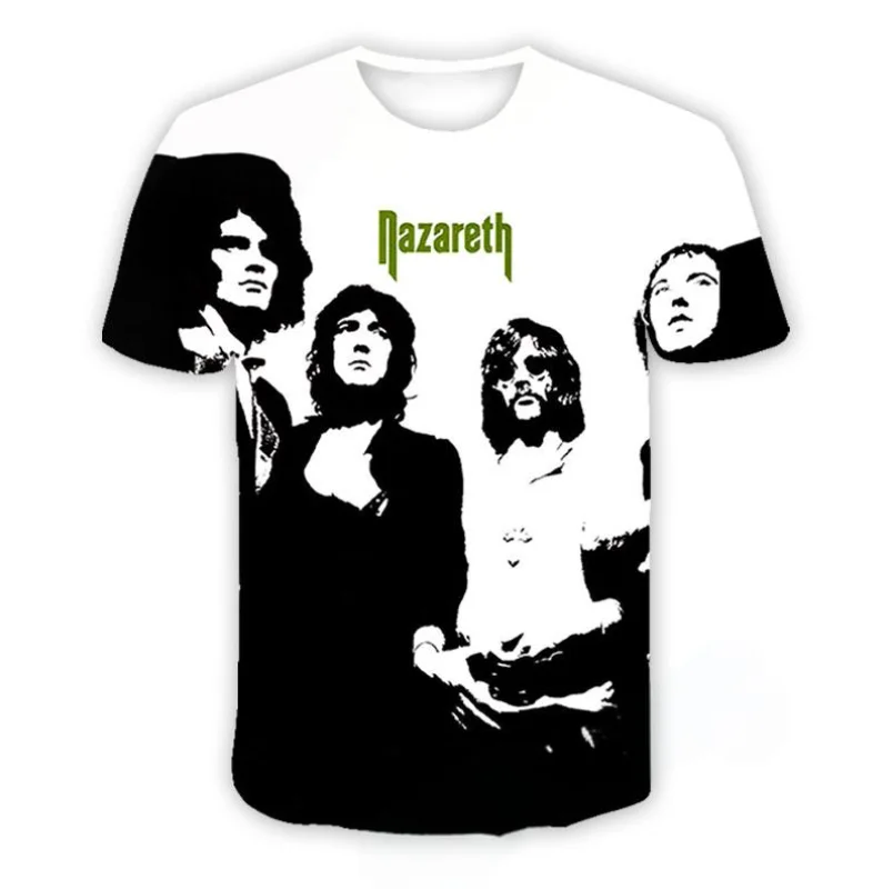 Nazareth Band T-shirts  3D print T-shirt Summer Men Women Short sleeve Kids Top Oversized Harajuku Hip Hop Style Unisex Tee