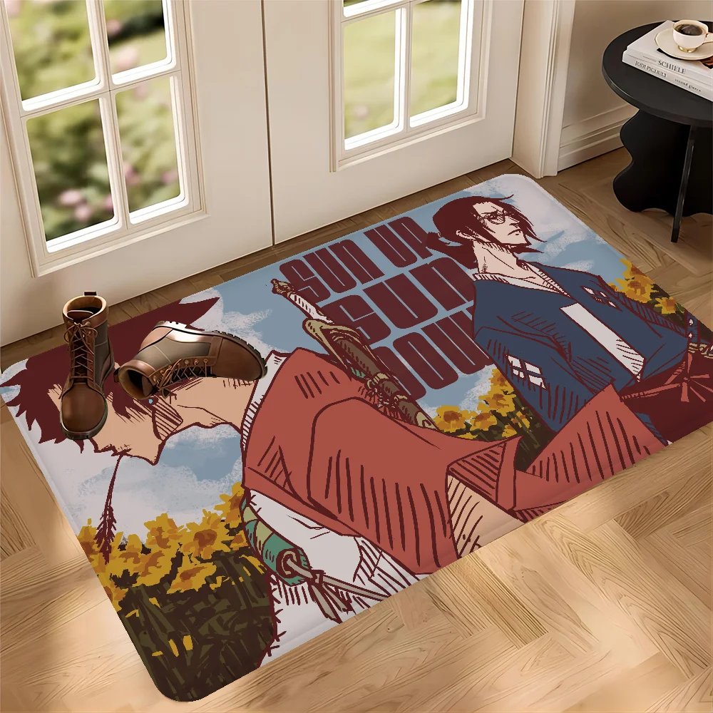 

Samurai Champloo Anime Hallway Carpet Retro Multiple Choice Living Room Kitchen Rug Non-Slip Welcome Rug