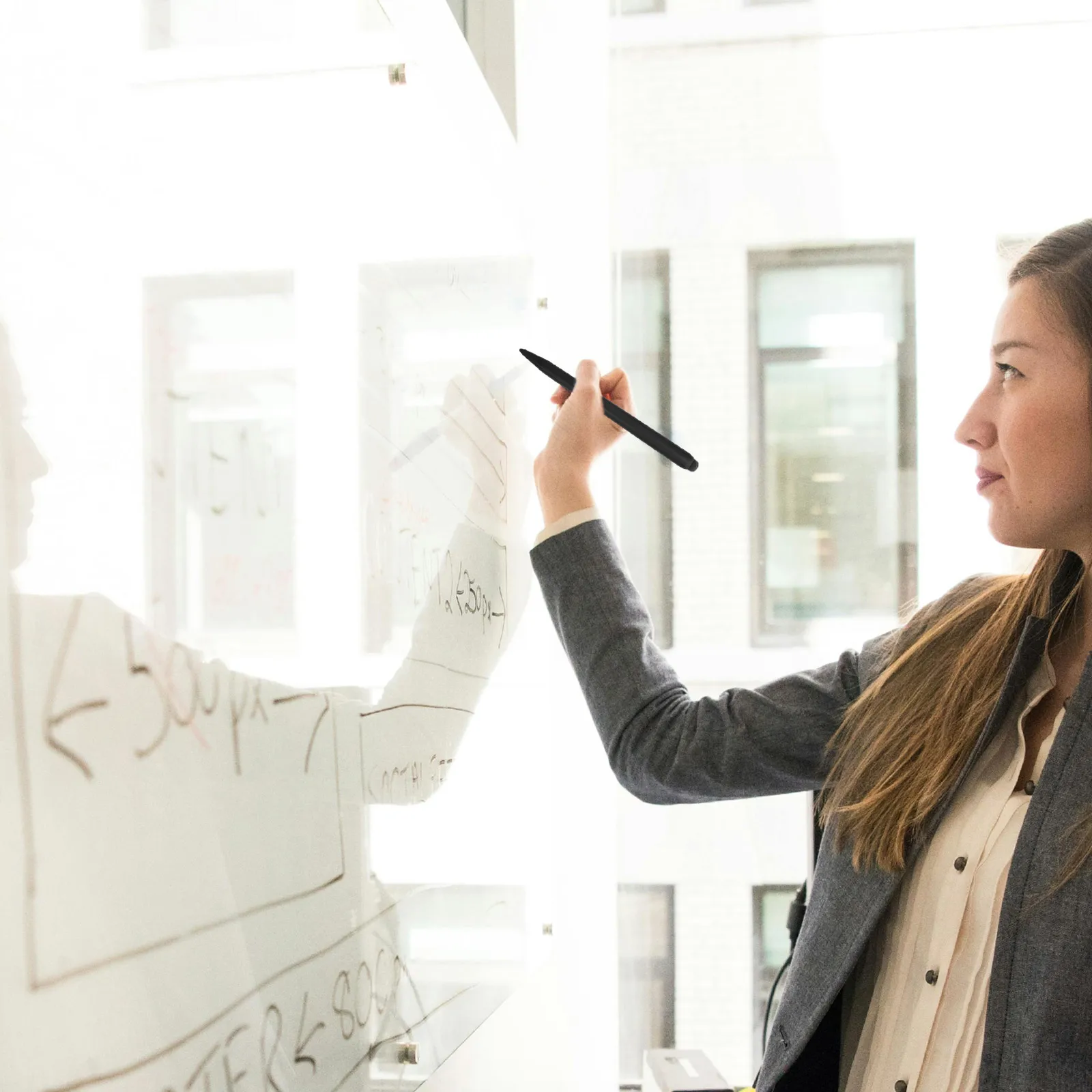 

2pcs Touch Screen Stylus Pen Capacitive Pencil for Tablet Cell Phone PC High Precision Writing Teaching Tool Multicolor