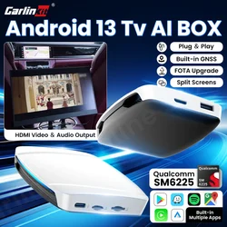 Carlinkit UHD Android 13 Tv Box Qualcomm SM6225 8 core CarPlay Android Auto Wireless Adapter supporto Netflix Youtube uscita HDMI