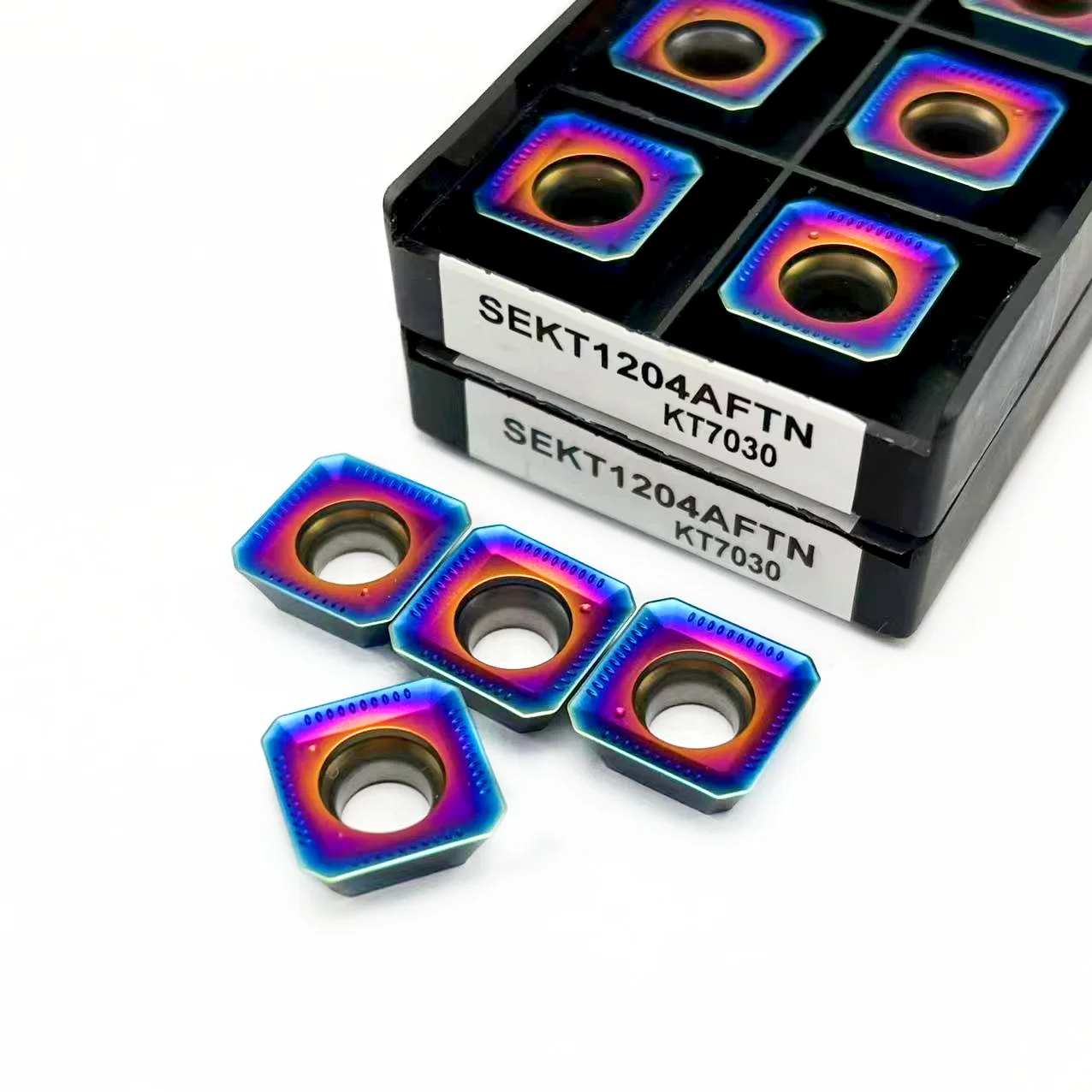Carbide Milling Cutter Torneamento Inserção, Alta Qualidade, SEKT1204, AFKT7030, SEKT1204, Usinagem CNC