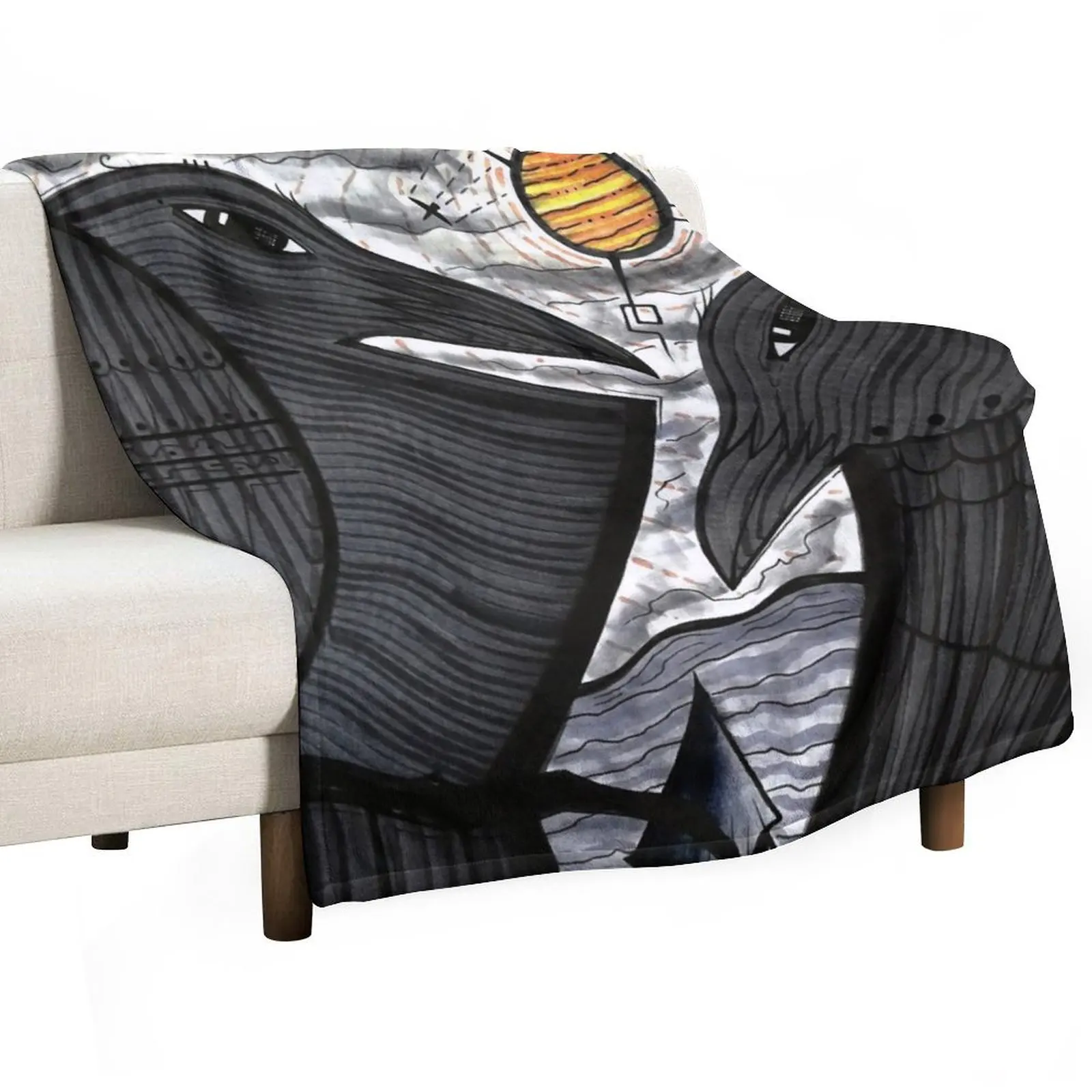 

Two Corvids Under the Sun dk_2020july29a Throw Blanket Anti Shedding Soft Fuzzy Blanket for Home