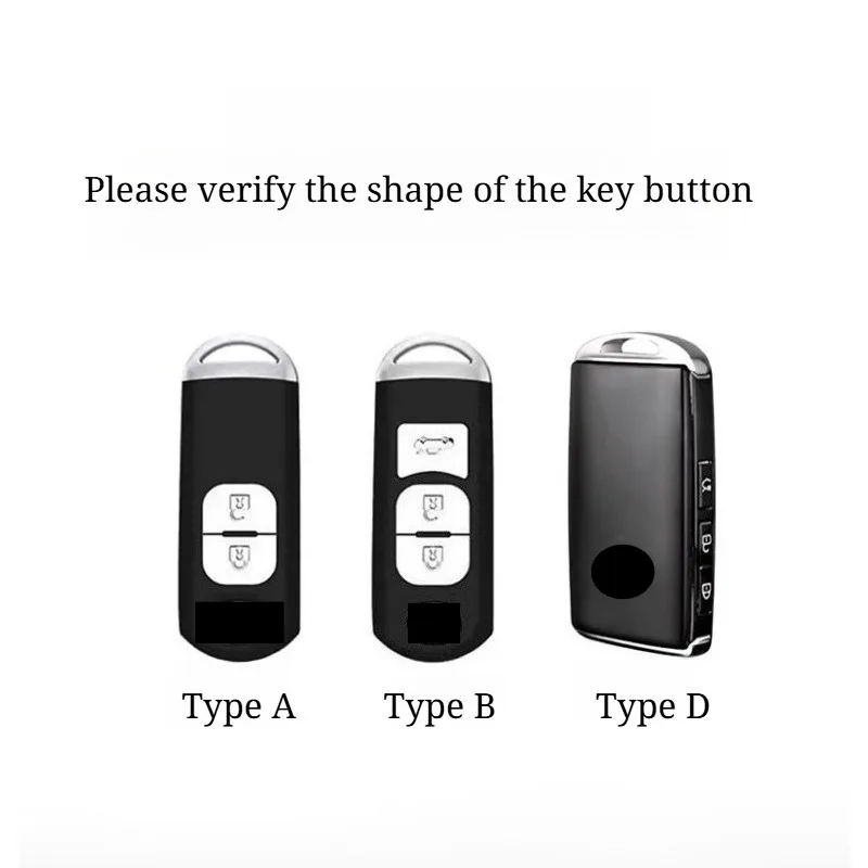 Car Key Fob Shell for Mazda 3 Axela 2023 2024 CX-5 Mazda 6 Atenza, Durable Key Holder with Key Chain
