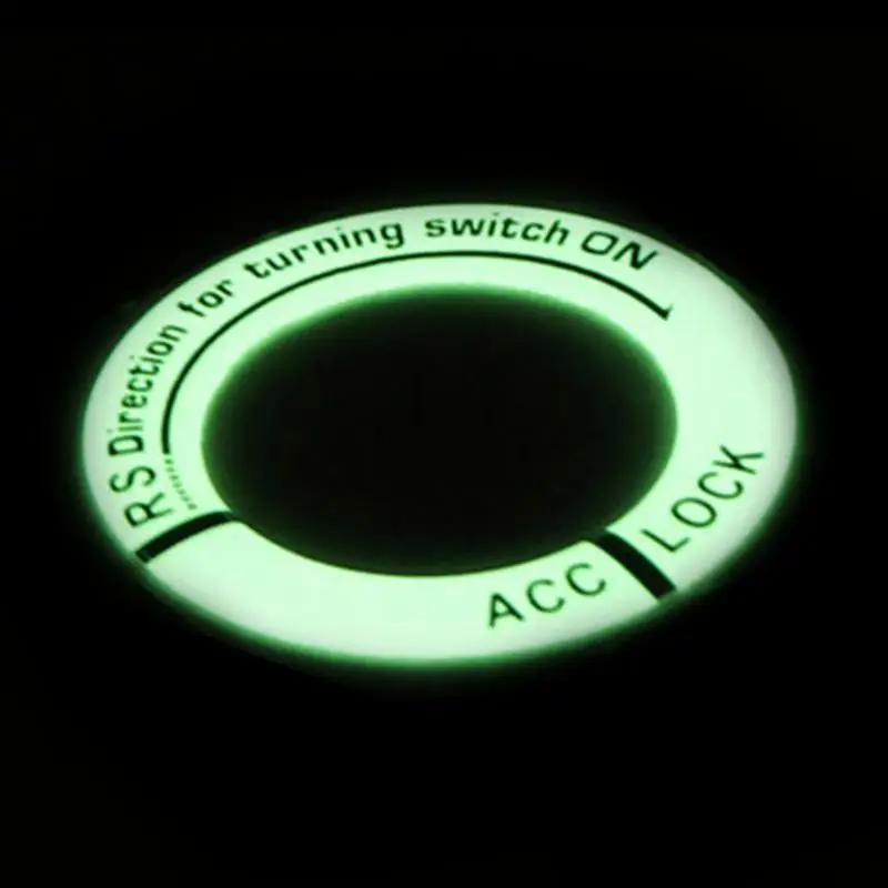 Key Ring Sticker Decorative Ignition Ring Fluorescent Car Ignition Decorative Luminescent Light Ring Car Stickers Tools