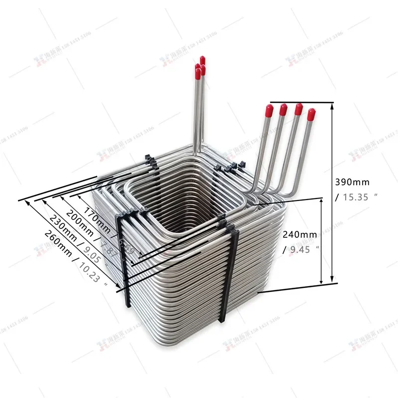 4-channel stainless steel wine tubes: Draft beer machine beer cooling 4-channel stainless steel wine tubes