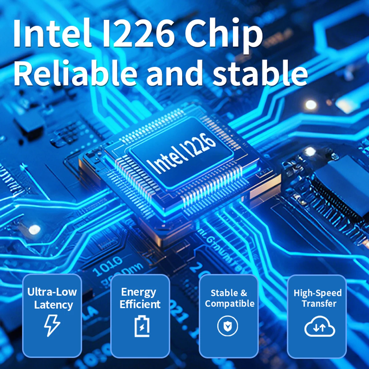 Intel I226 2.5G RJ45 Network Card PCIe Gigabit Ethernet Adapter 100/1000/2500Mbps LAN for Desktop PC Server