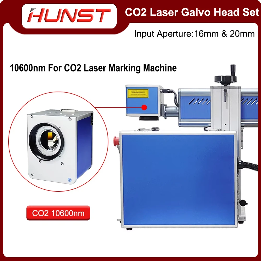 HUNST CO2 Laser Marking Machine Scanning Vibrating Head Group 10.6um 10600nm Input Aperture 16/20mm With Power Supply