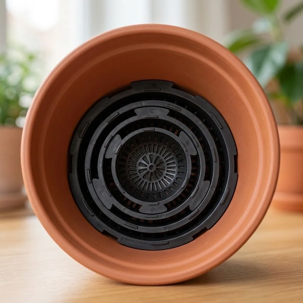Flower Pot Drainage Mesh Spacer For semi Spherical Gasket for Home Gardening Black 20 pcs Size Options 5.5 5.5cm to 11 11cm