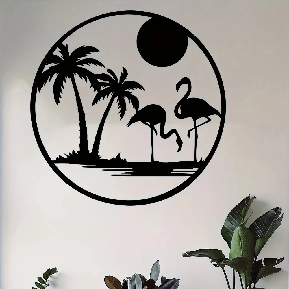 arte-de-parede-em-aluminio-com-flamingo-tropical-e-palmeira-12x16-polegadas-decoracao-metalica-impermeavel-para-patio-e-jardim-ornamento-a-prova-de-ferrugem-para-presente