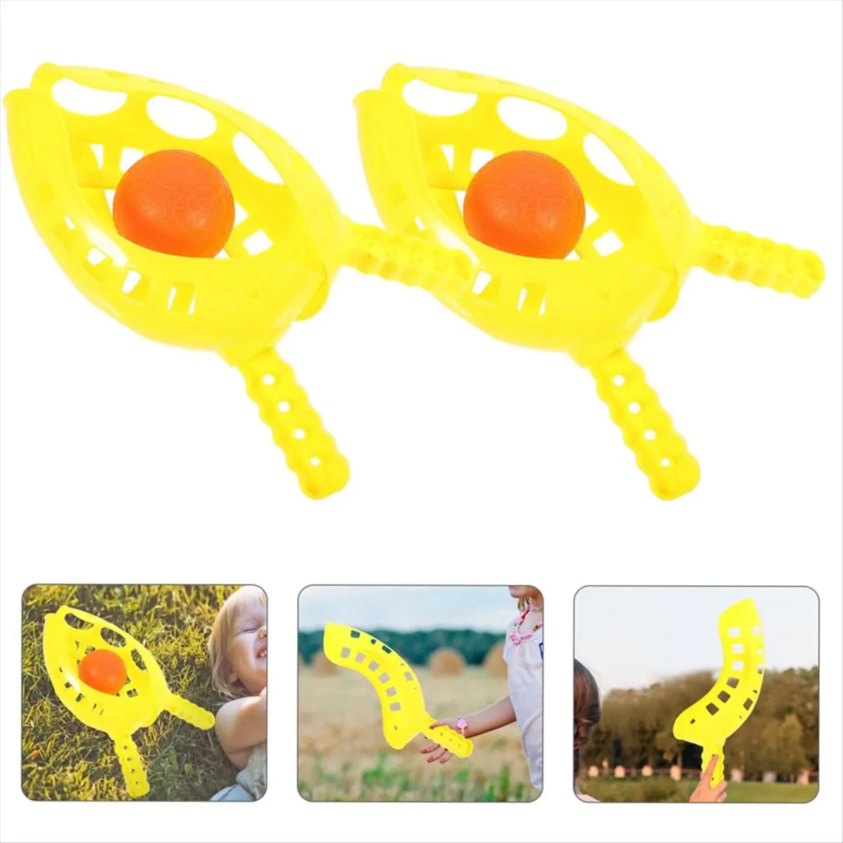 【A75U~】 2 Sets Interactive Toss and Catch Balls Interactive Toy Toss Balls Game Toy Balls Tossing Toy Outdoor Sports Toy