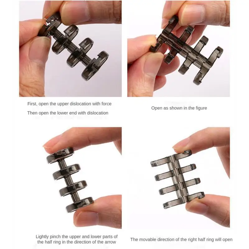 Binding Spine Combs 4Holes Loose Leaf Binder Album Rings for DIY Notebook Photo Album Calendar