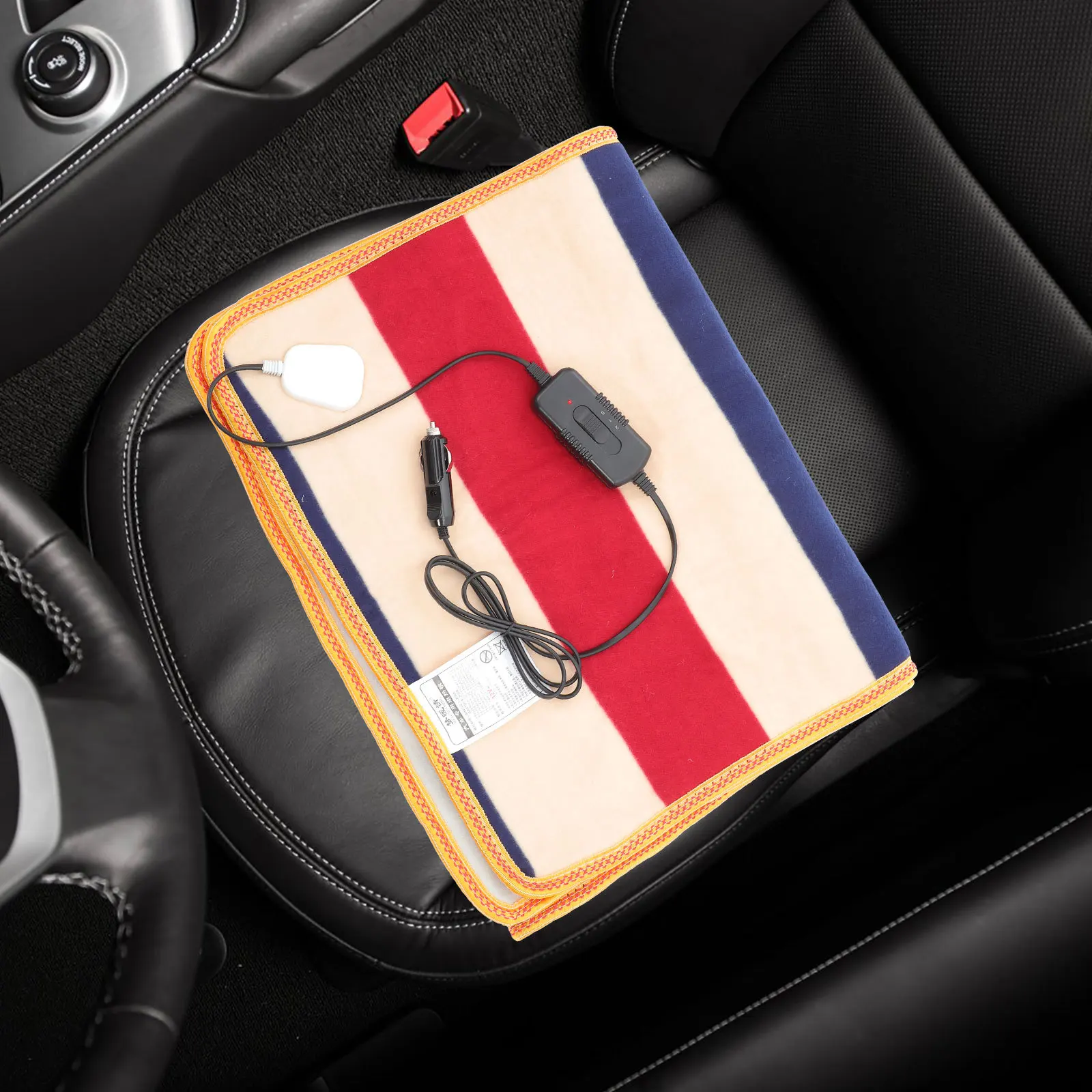 

Heated Travel Blanket 12V Electric Car Blanket Fast Design for Trunk Backseat Cold Winters Road Trips