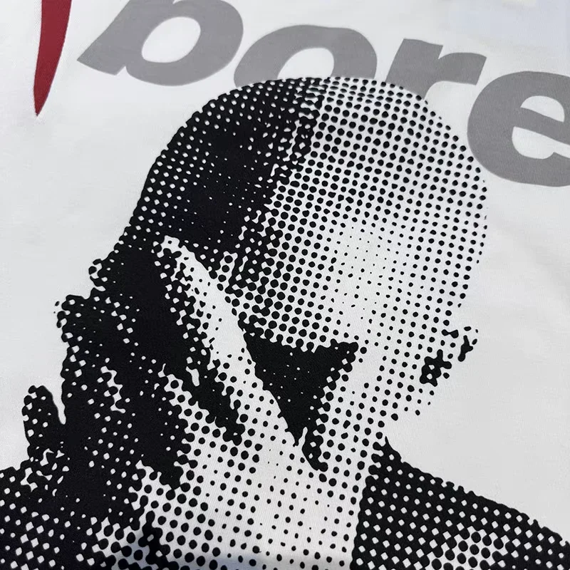 Retro color blocking patchwork badge portrait print T Shirt Men Women T-shirt Top Tees image 4