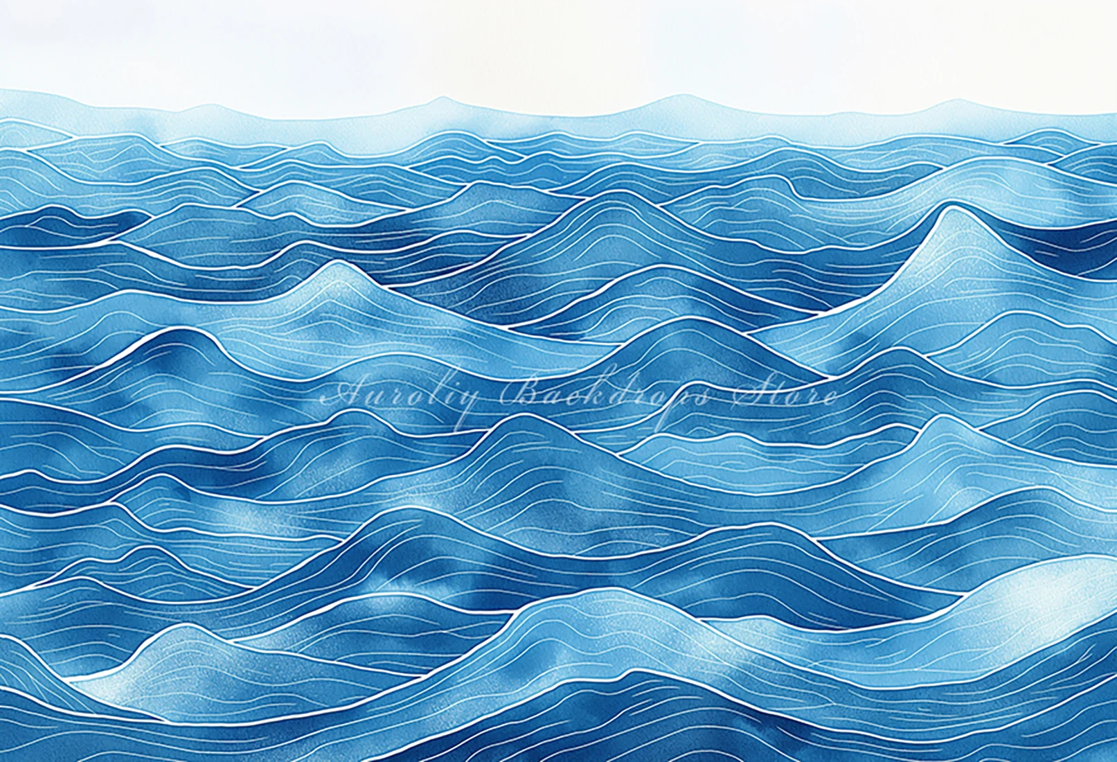 Blue Water Ripple Painting Backgrounds Kids Adult Photography Props Child Baby Decors Ocean Waves Photo Backdrops