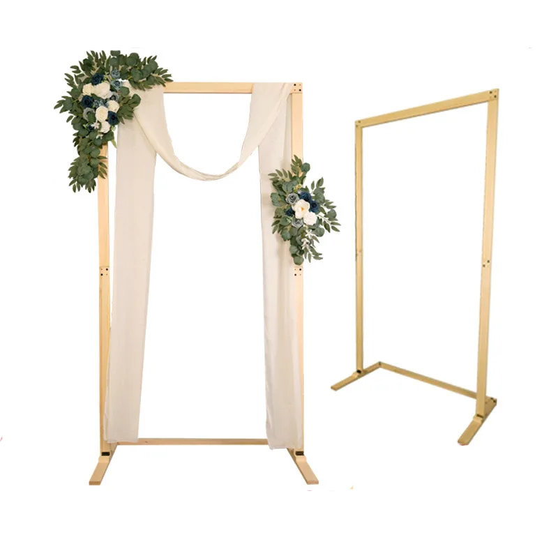 

Square Wood Wooden Backdrop Stand Decoration Mariage Arch Flower Stand For Wedding Event