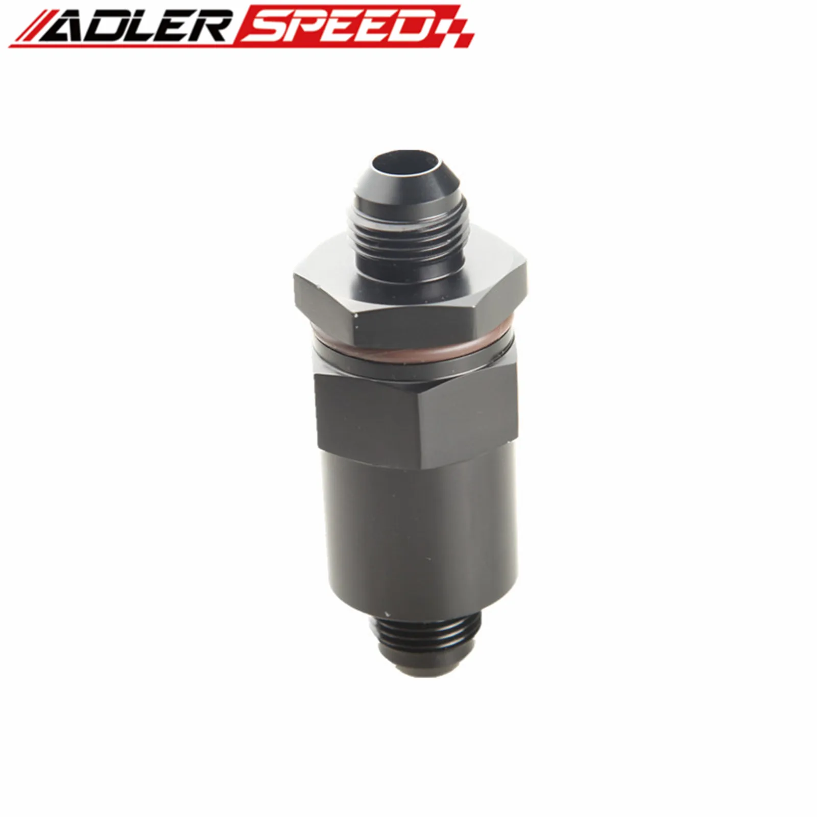 AN8 8 AN Inline Filtr paliwa 30 mikronów Billet Aluminium Czarny