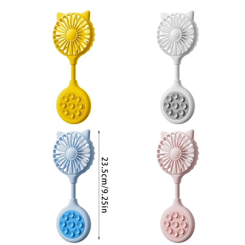 พัดลมตั้งโต๊ะพกพาสะดวก พัดลมพกพา พัดลมพกพาเนื้อ ABS พัดลมกลางแจ้ง พัดลมน้ำหนักเบา พัดลมพับได้พลาสติกพร้อมถ้วยดูด