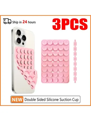 Double Sided Silicone Suction Cup Phone Case Detachable Stand Silicone Rubber Sucker Pad For Selfies And Videos Fixed Pad