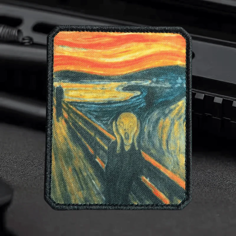 Edward Monk The Scream – Parche táctico adhesivo MOLLE para mochila - imagen 4