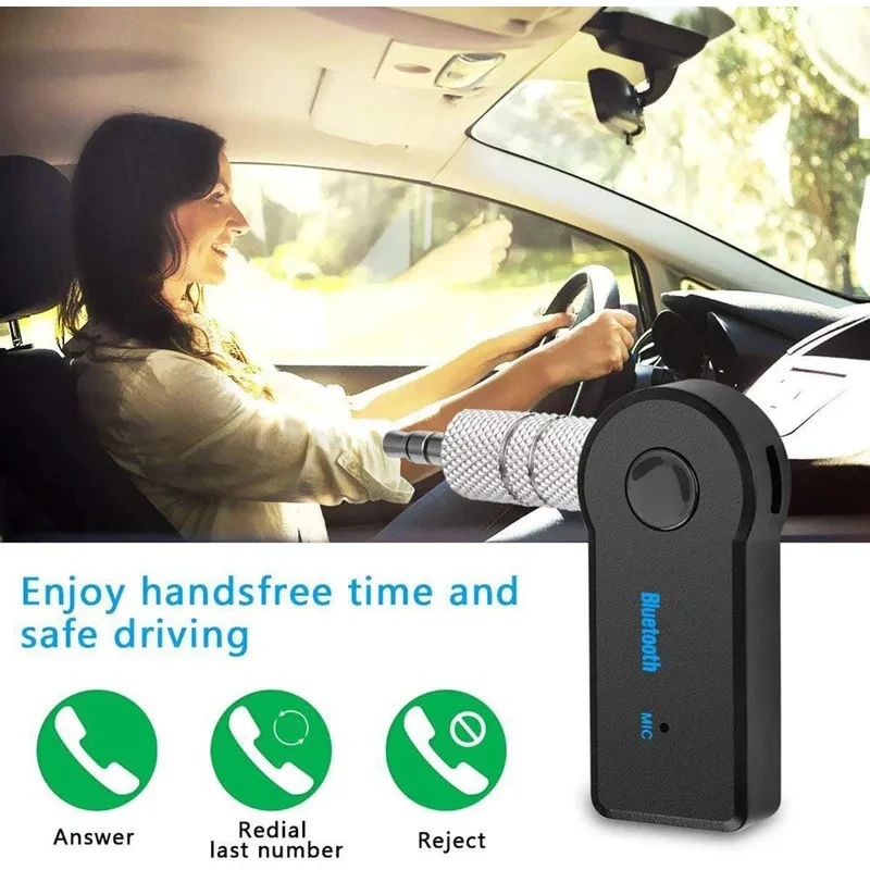 1/3/6pcs Aux Car Bluetooth Receiver 5.0 Interface 3.5mm Wireless Audio Adapter Hands Free Call Conversion Bluetooth Transmitter