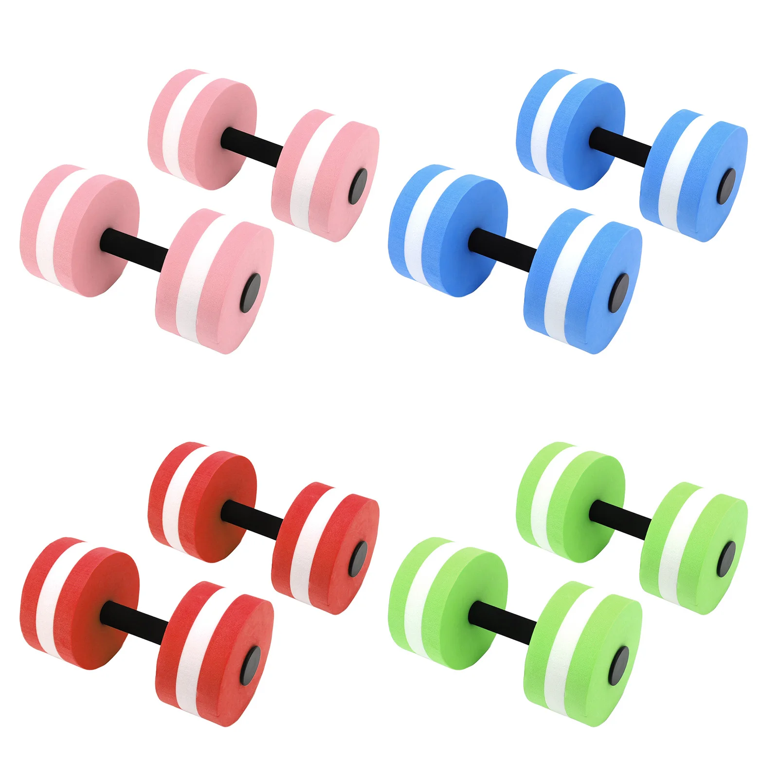 2PCS EVA Water Floating Dumbbell Yoga Exercise Water Foam Dumbbell Fitness Tool