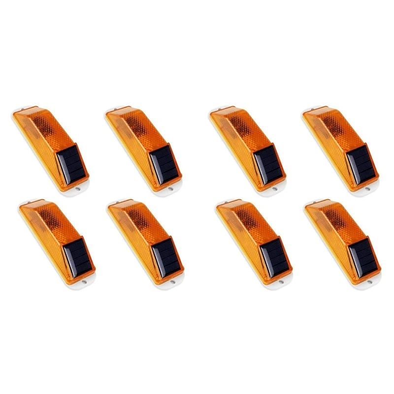 Durable Using Solar Warning Lights, Bright Solar Strobe Lamp Magnetic Base, Waterproof LED Beacon Safety Light Outdoor 8 Pack