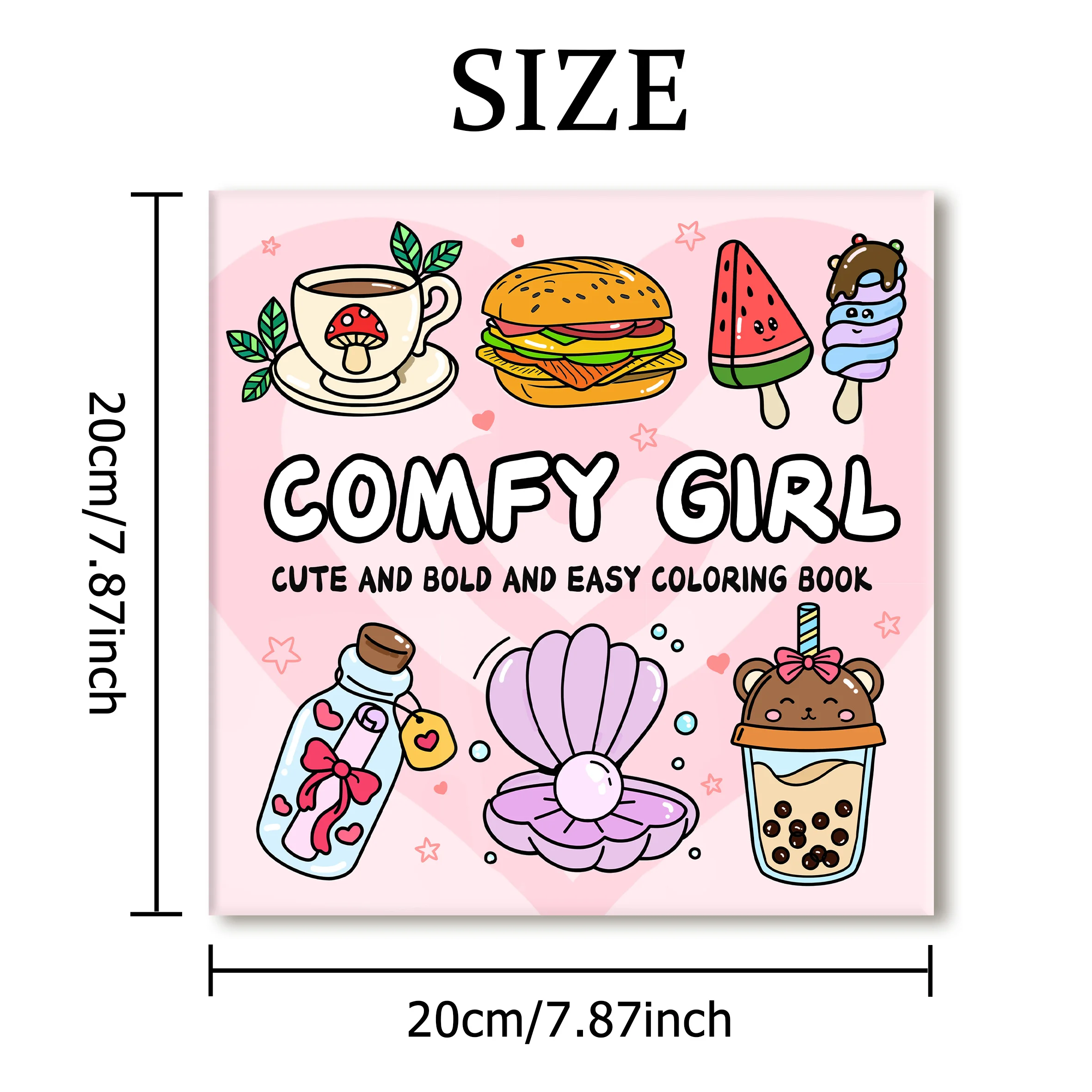 COMFY GIRL Bold-easy Patterns Coloring Book for Adults Cute Drawing Book Perfect Gift for Party and Birthday