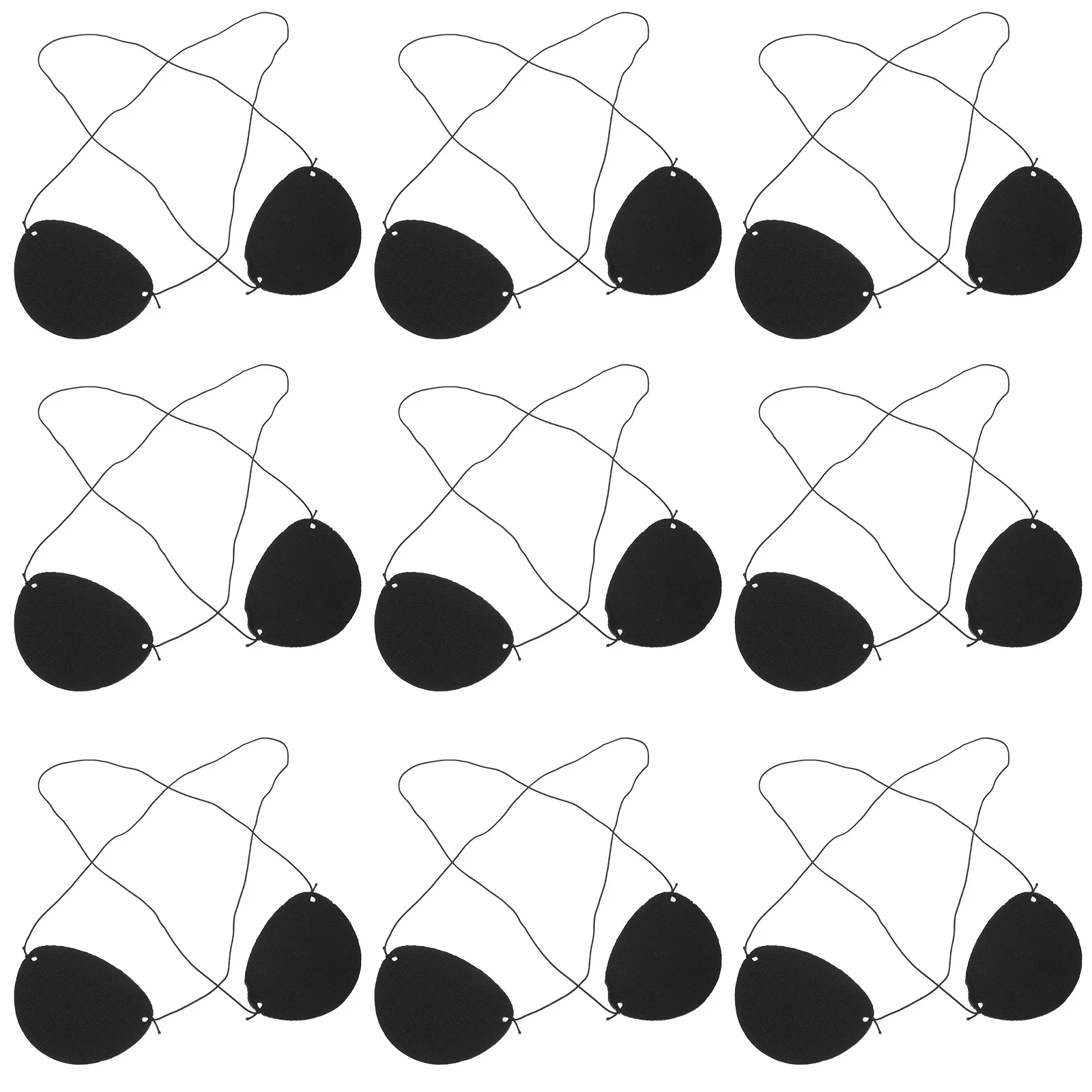 

96pcs Pirate Eye Patch Black Felt Adult Costume Accessories Halloween Party Favors Cosplay Decorations Eyepatch