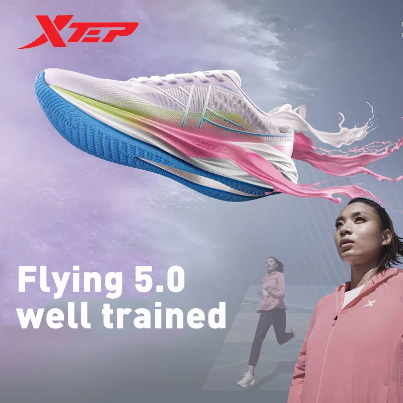 Xtep Ultra Fast 5.0 Running Shoes For Women 2024 Spring Breathable Sports Shoes Jogging Street Style Sneakers 976118110043