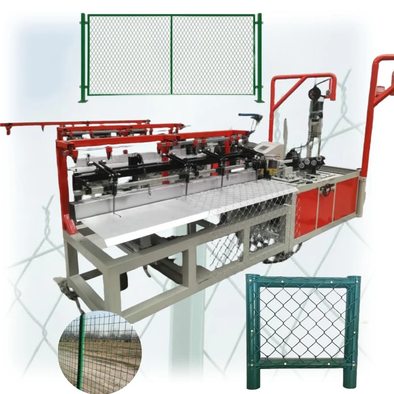 Cyclone Wire Mesh Machine Fully Automatic Double Wire Weaving Equipment For  PVC Coated Wire Diamond Cyclone Fence Production