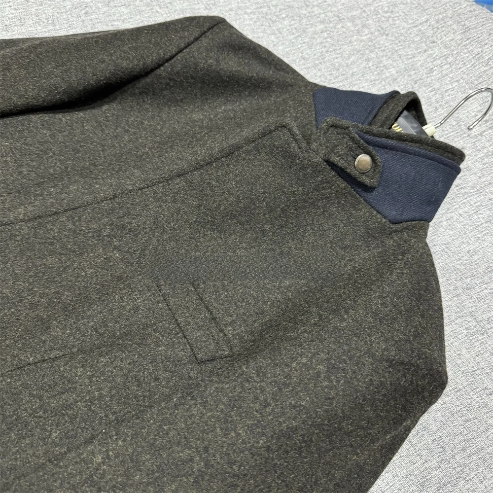 بدلة رجالية كاجوال ضيقة من الصوف الأخضر من ياجو لفصلي الخريف والشتاء، معطف أنيق بأكمام طويلة للأعمال والملابس الكاجوال بأسلوب...