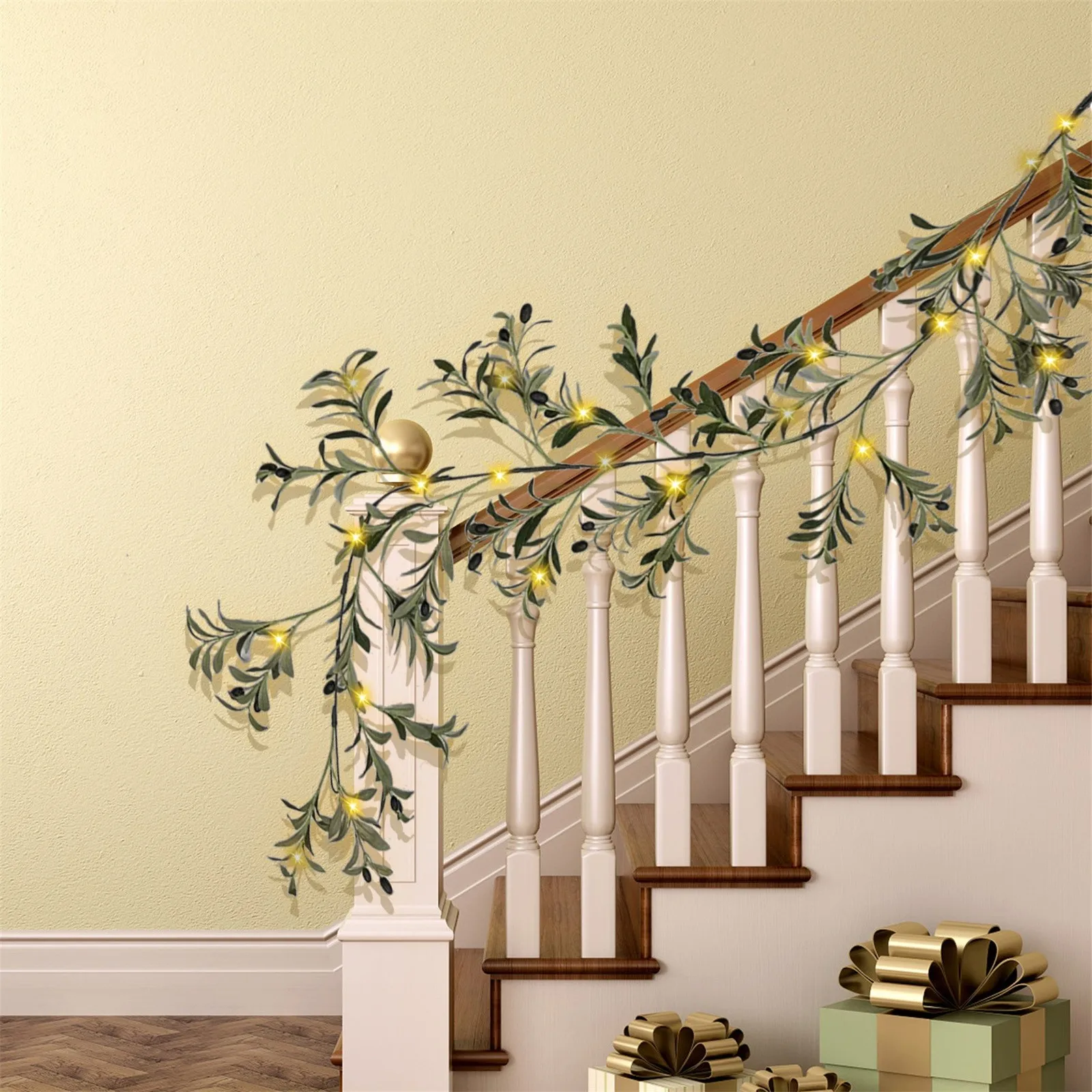 

180cm Artificial Olive Tree Leaf Rattan Simulation Branch Plant Green Leaf Wedding Home Outdoor Wedding Party Decora Garland