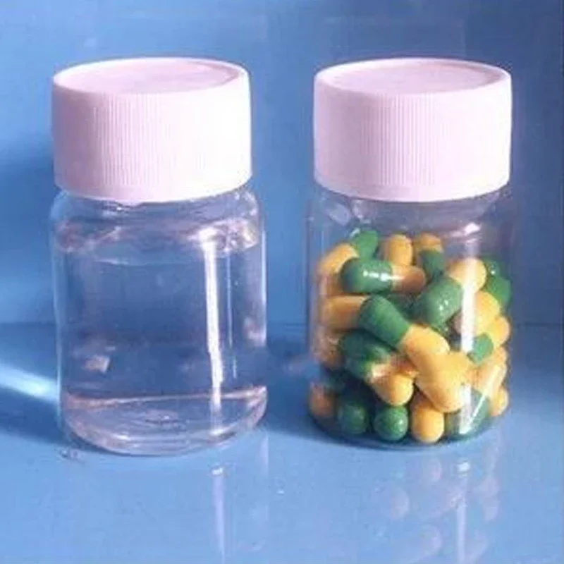 100Pcs 15ml/20ml/30ml/60ml Transparent Plastic PET Refillable Seal Bottles Vials Reagent storoage Container Plastic cap