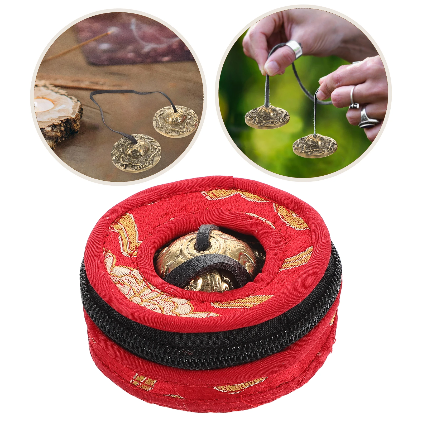 

Touch The Bell Dharma Instruments Finger Cymbals for Kids Handheld Drums Copper
