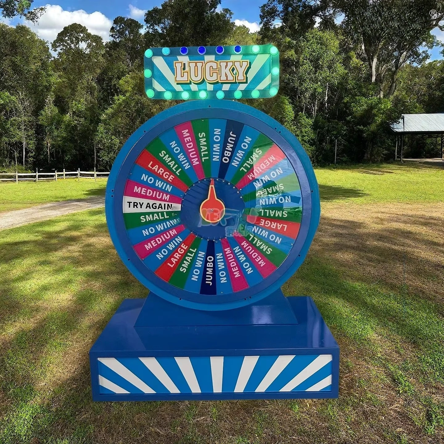 Games Supplies Indoor Tabletop Prize Wheel Metal LED  Spinning Game for Large Lawn Wooden Target