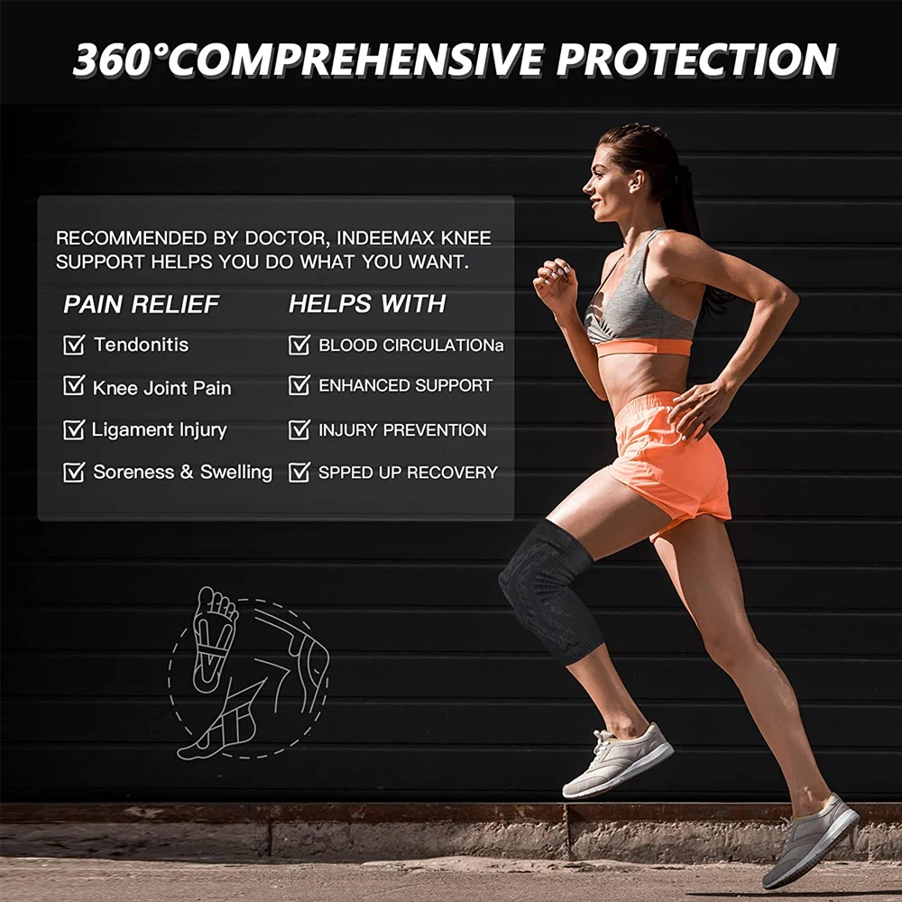 BYEPAIN Knee Support Compression Knee Brace Professional Protective Knee Pad Breathable Bandage Basketball Tennis Cycling