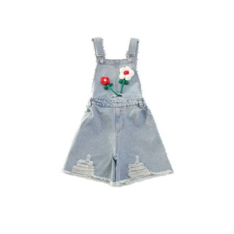 Girls' 2026 Summer New Mid To Large Children's Casual Denim Skirt and Overalls Fashionable Stylish Refreshing