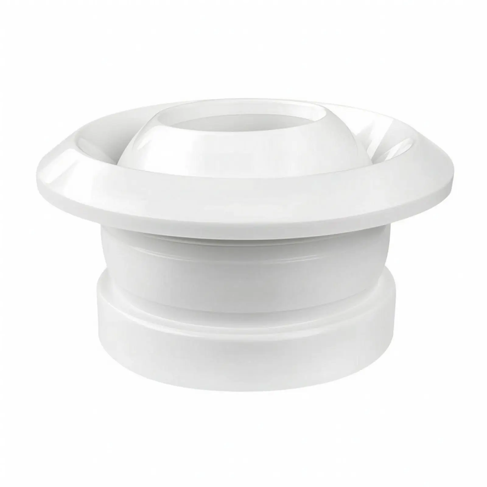 Directional Air Conditioning Outlet 360 Degree Round Flange White for Public Space Ventilation