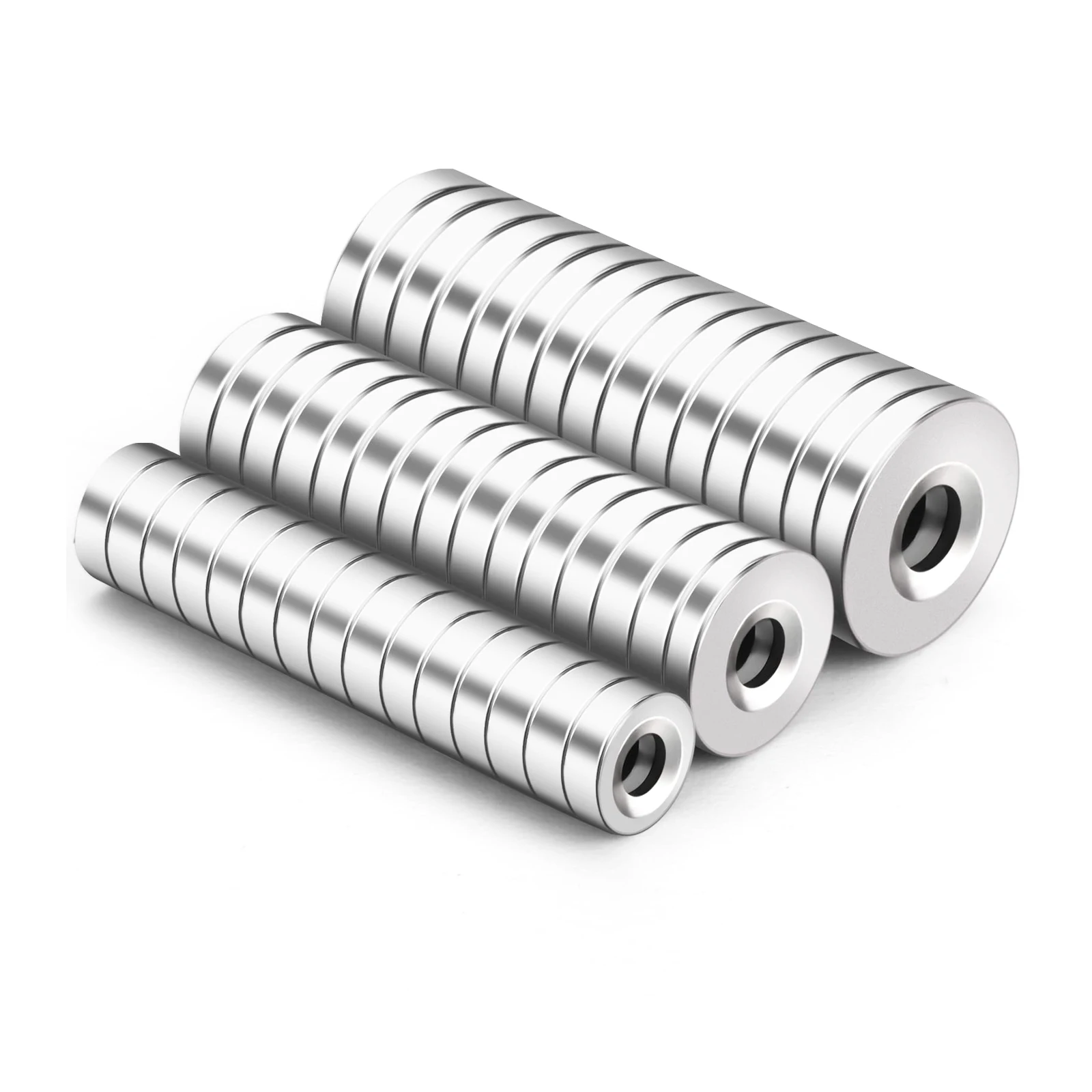 8/10/12/15/18/20x3 Strong Magnet Countersunk Round NdFeB Neodymium Magnet Powerful Rare Earth Permanent Fridge Magnets with Hole
