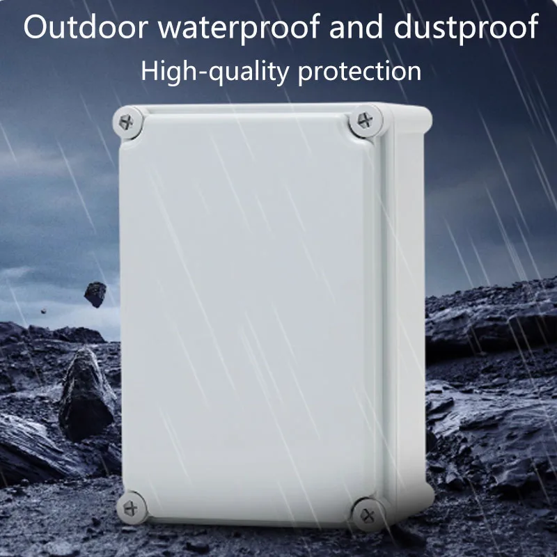 Boîte de jonction électrique étanche série AG de qualité étanche IP67 avec boîtier en plastique ABS, couvercle gris/couvercle transparent