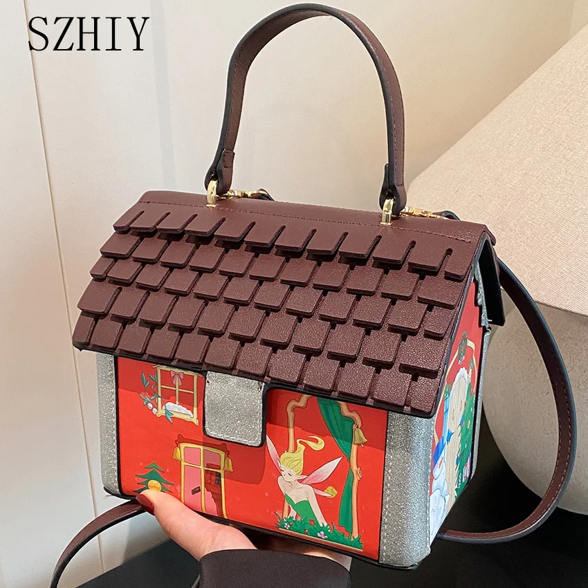 

Персонализированная и необычная женская домашняя сумка 2025 года, новая роскошная дизайнерская сумка, модная сумка на плечо, забавная квадратная сумка через плечо с героями мультфильмов