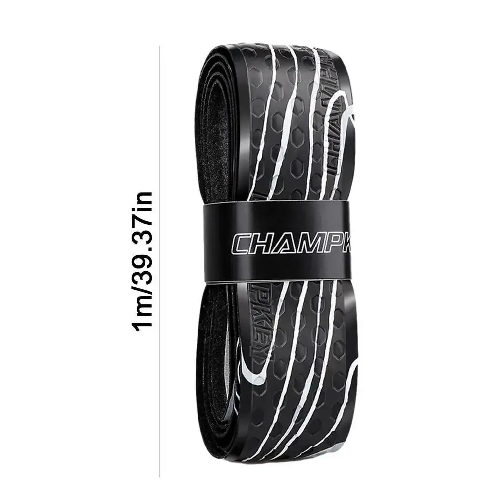 

Лента для захвата летучей мыши в полоску из искусственной кожи, эластичная лента для сухого ощущения бейсбольной ленты, 1 м, износостойкая ручка для теннисной ракетки, ручка для теннисной ракетки