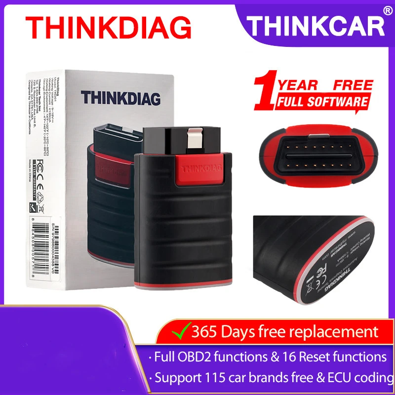 New Thinkdiag Hot Version OBD2 Car Diagnostic Tool With Full System 16 reset 1 year free OBD2 Scanner PK X431 iDiag Easydiag 3.0