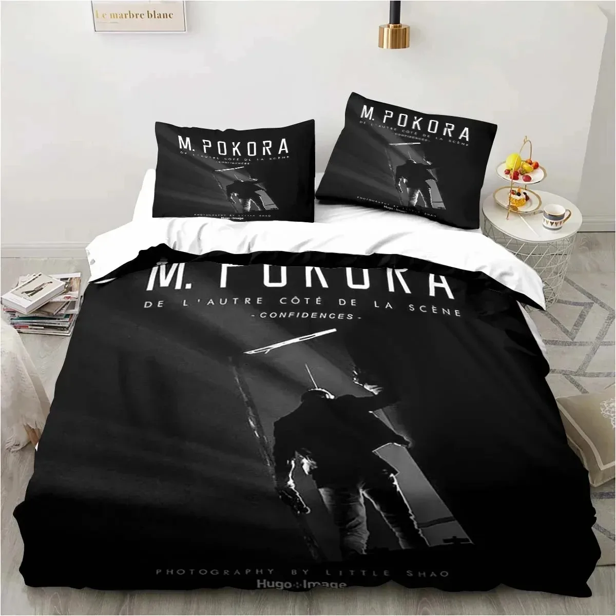 

3D Print Singer M. Pokora Bedding Set Duvet Cover Comforter Bed Set Quilt Cover Pillowcase,King Queen Twin Size Boys Girls Adult