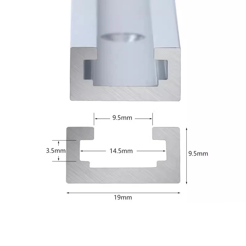 Woodworking Chute Rail 19x9.5mm T-track T-slot Miter Track Jig T Screw Fixture Slot Table Saw Router Table DIY Tools